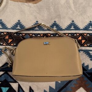 Michael Kors Tan Crossbody Bag with Gold Chain